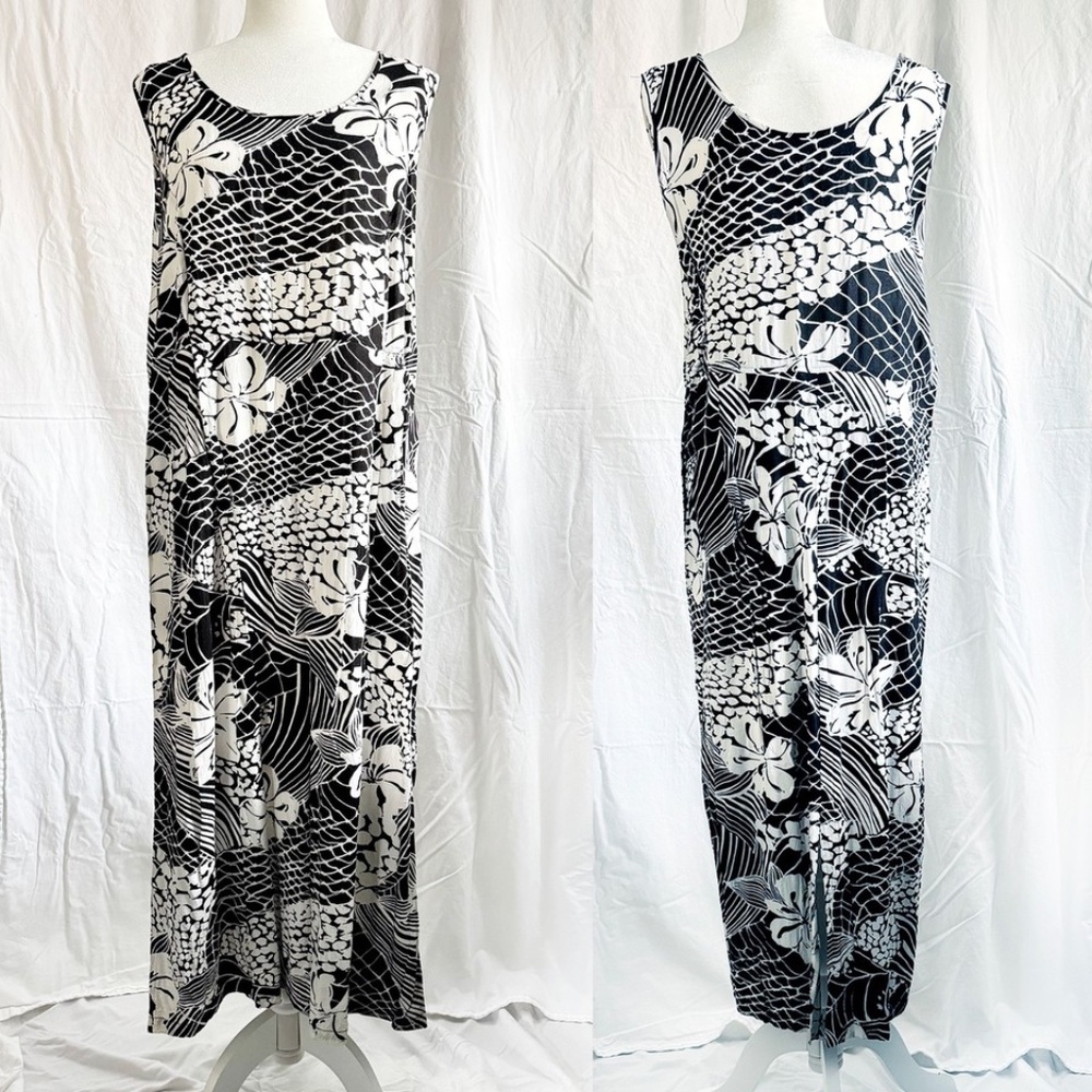 JAMS WORLD JANICE DRESS SUNDRESS Hibiscus Walk Women's Large Tropical Hawaiian